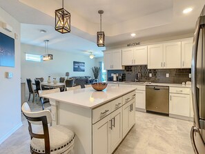 Fridge, microwave, oven, stovetop - Spacious End-Unit Condo | Modern Open Floor Plan w/ Elegant Décor & Full Comfort | Minutes to Disney (Kissimmee)