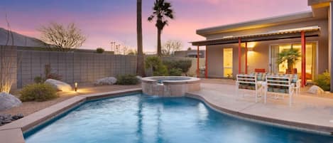 A heated pool