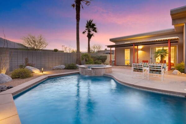 A heated pool