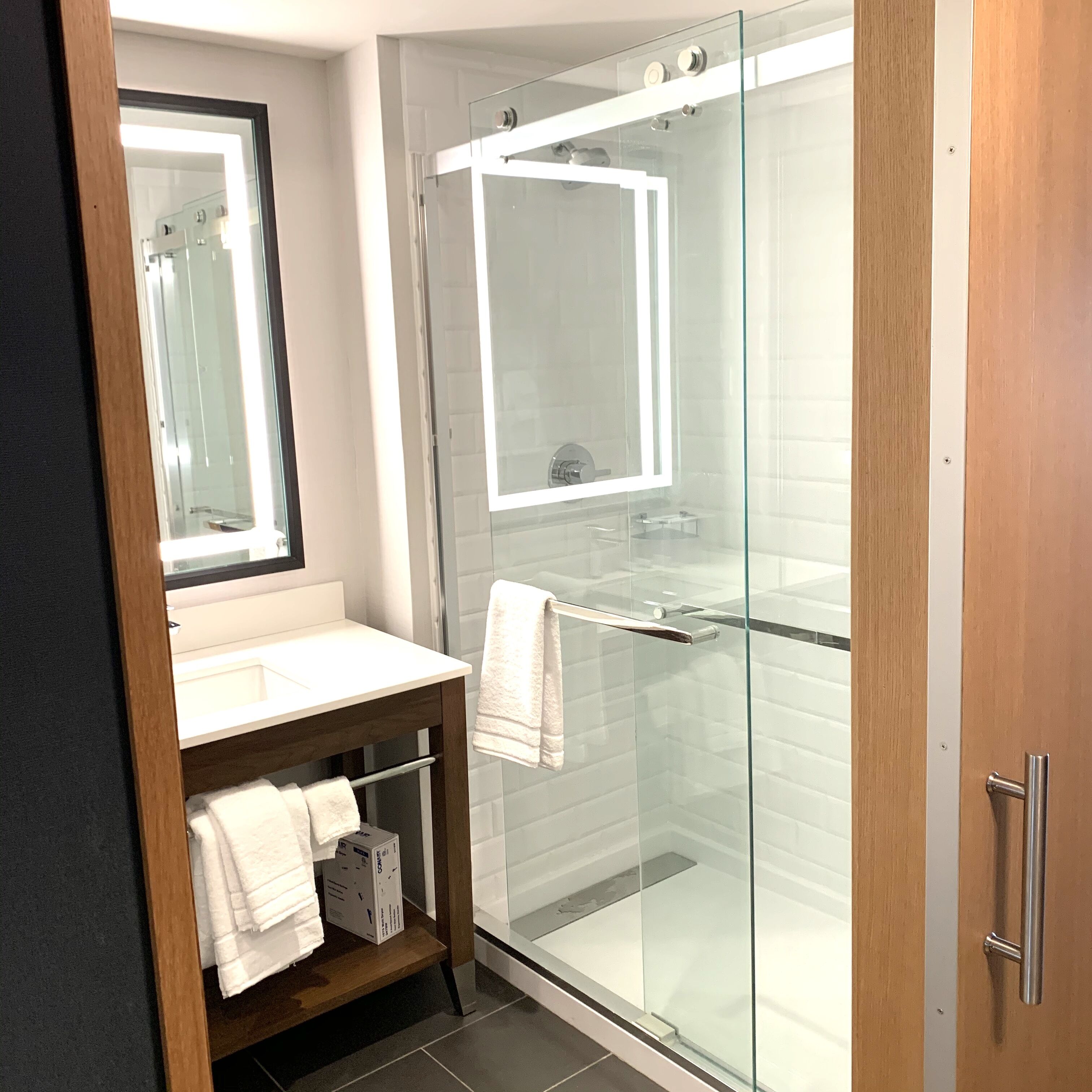 free toiletries, hair dryer, towels, soap