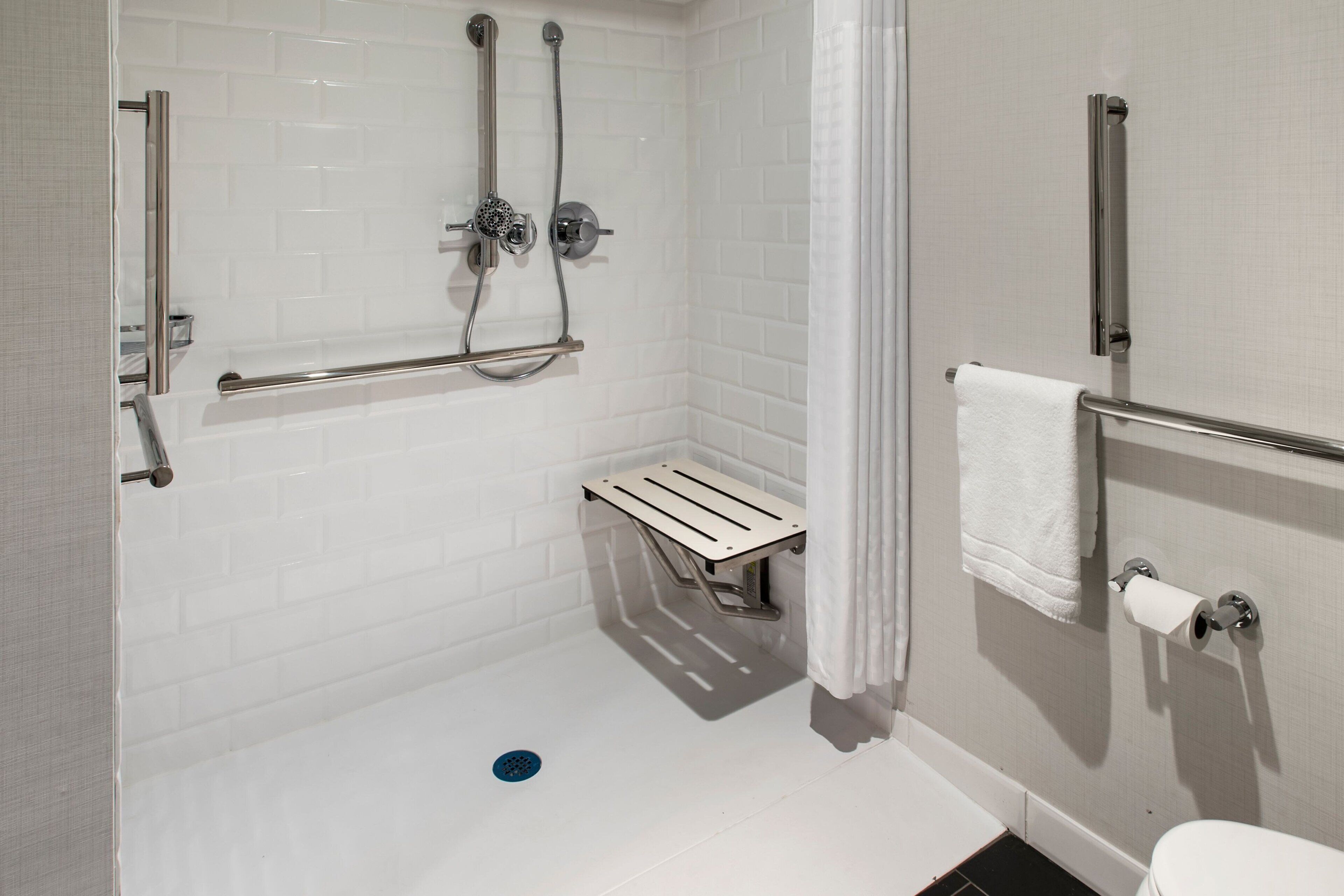 free toiletries, hair dryer, towels, soap