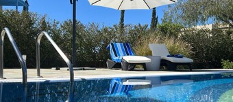  Beach Villa Private Pool A/C Wifi Tennis Court Sea Views Near Latchi 