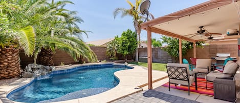 A heated pool