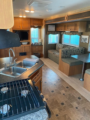 Interior - RV 1 of 2 on Canal and 1/2 mi from Beach (Private Lot) (Crystal Beach)