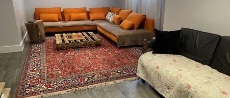 Open living room basement