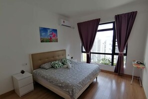 พรีเมียมอพาร์ทเมนท์ | 3 ห้องนอน, เตารี ด/โต๊ะรีดผ้า, ผ้าปูที่นอน