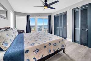 2 bedrooms, iron/ironing board, free WiFi, bed sheets - BeachFRONT~HUGE DECK~Renovated~Fire Pit~Klaus House #4 (Panama City Beach)