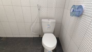 Shower, free toiletries, towels