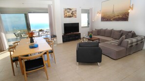 Smart TV, video-game console, DVD player, foosball