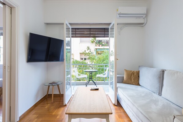 Apartment, 4 Bedrooms | Living room | Flat-screen TV - Victoria Queens Suites Apartments (Athens)