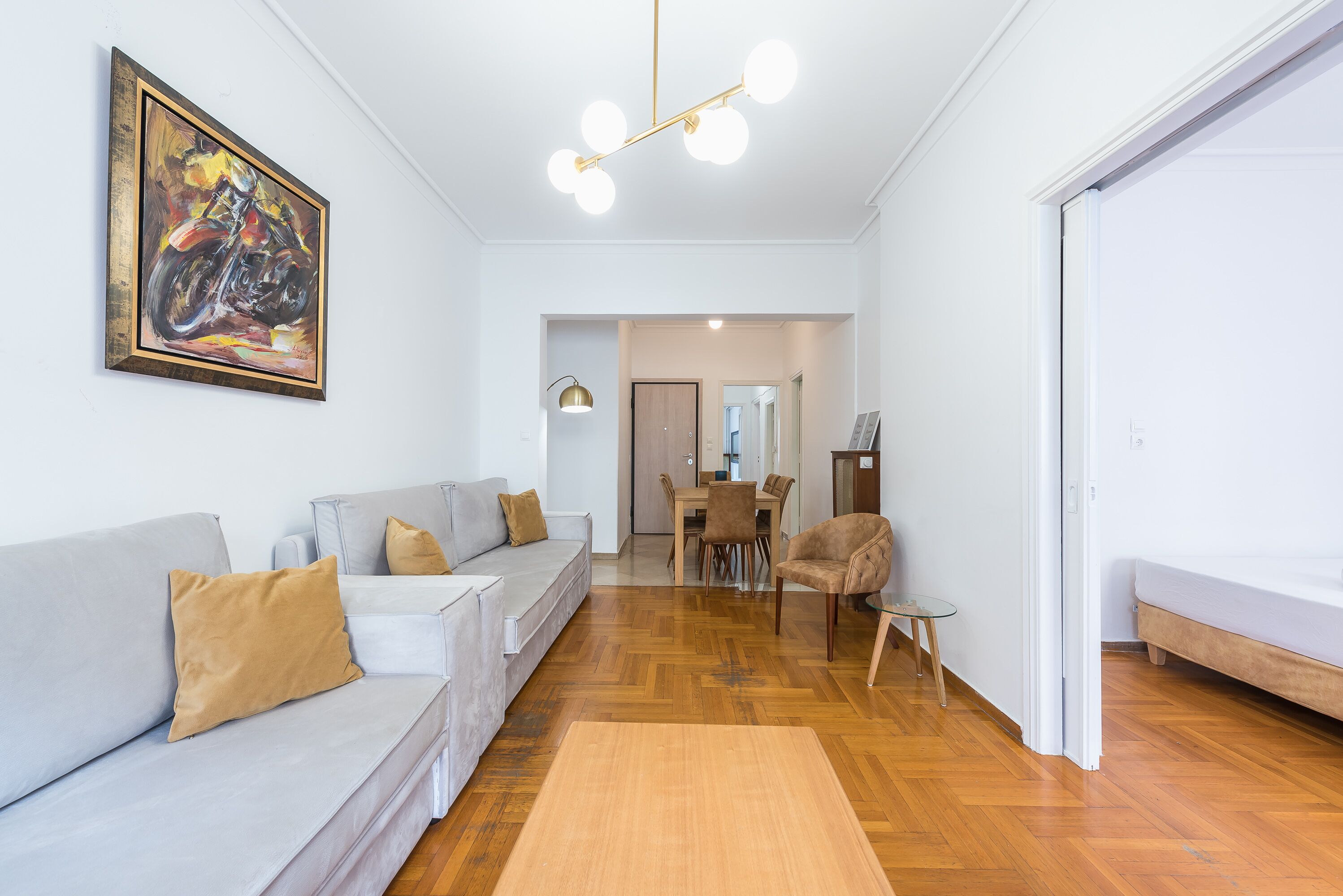 Apartment, 4 Bedrooms | Living area | Flat-screen TV