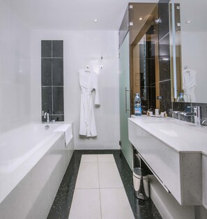 Free toiletries, hair dryer, bathrobes, slippers
