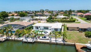 Exterior - Waterfront 2BR/2.5BA Marco Island home with pool and waterfront views (Marco Island)