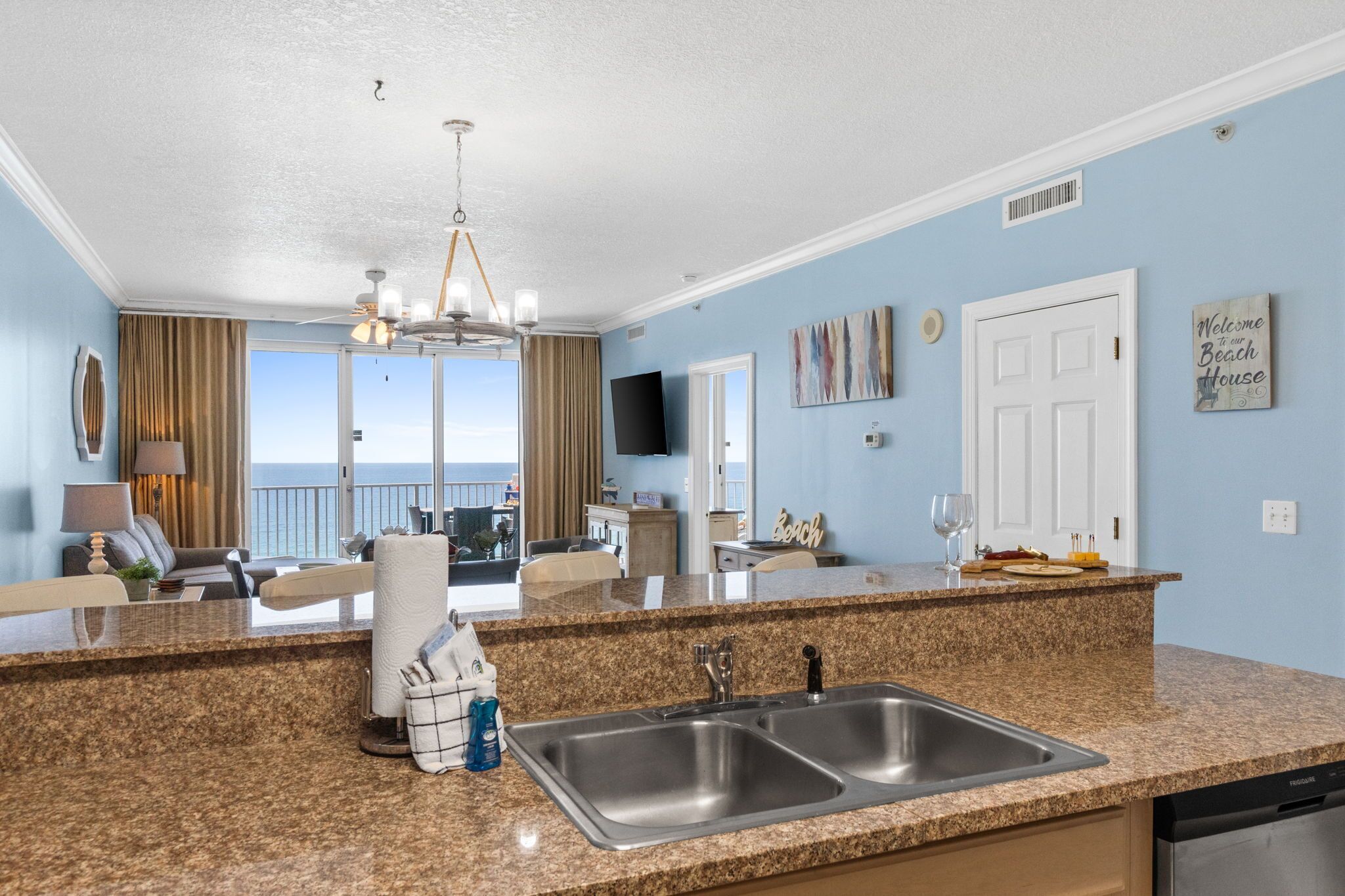 Appart'hôtel, 2 chambres, balcon, vue océan (1404) | Cuisine privée