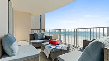 Leilighet, 2 soverom, balkong, havutsikt (505) | Terrasse/patio