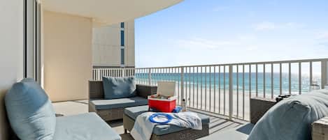 Condo, 2 quartos, sacada, vista para o oceano (505) | Terraço/pátio