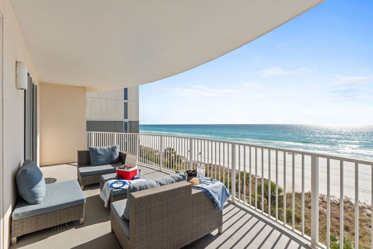 Leilighet, 2 soverom, balkong, havutsikt (505) | Terrasse/patio