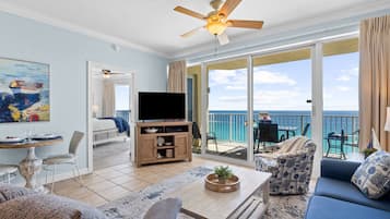 Appart'hôtel, 2 chambres, balcon, vue océan (1403) | Coin séjour