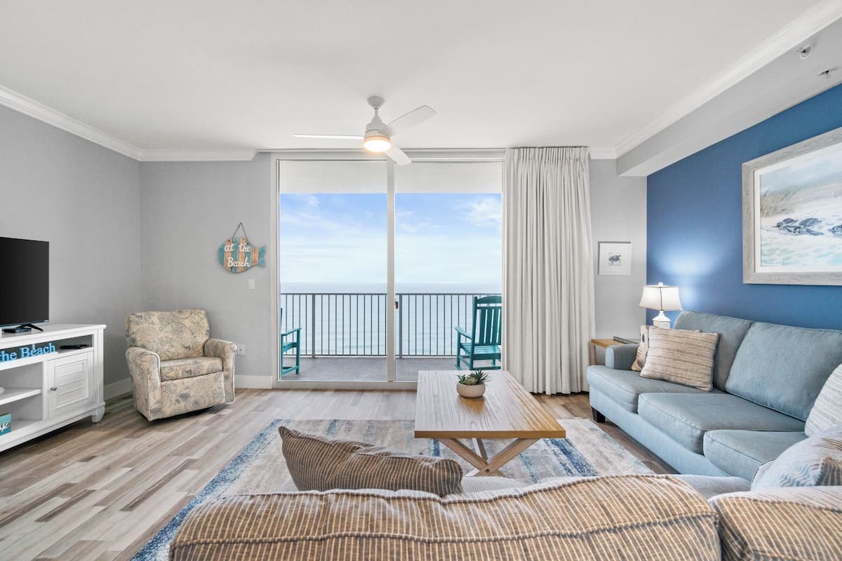 Condo, 1 Bedroom, Balcony, Ocean View (1803) | Living area | 32-inch flat-screen TV with cable channels, TV, iPad