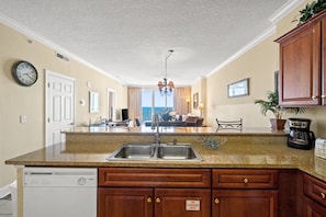 Condo, 2 Bedrooms, Balcony, Ocean View (1801) | Private kitchen | Full-size fridge, microwave, stovetop, dishwasher