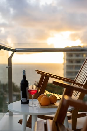Chambre Double Deluxe, vue mer | Vue depuis le balcon