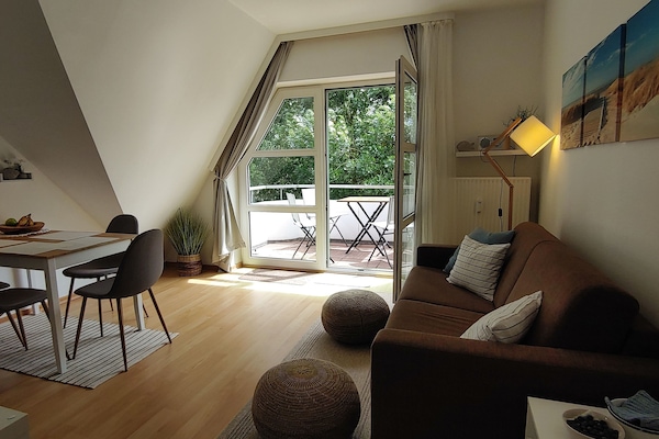 Blick in das gemütliche Wohnzimmer