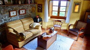 Chimenea y libros