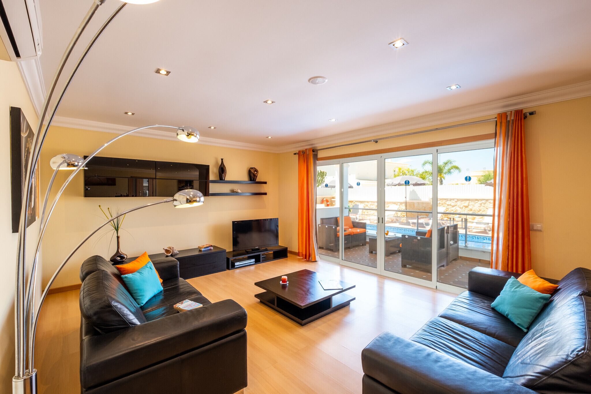 TV, DVD player, foosball, table tennis