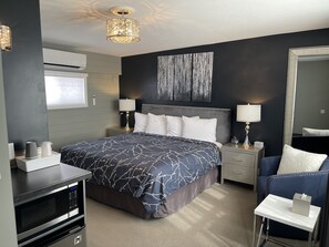 1 slaapkamer, een strijkplank/strijkijzer, gratis wifi, beddengoed