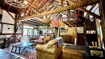 Smart TV, fireplace, Netflix, Hulu