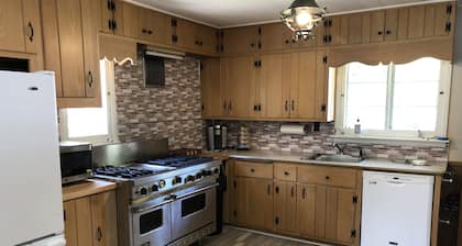 5 star on CATFISH LAKE wet boathouse, sandy beach, 5 bedroom, air cond