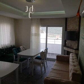 Apartment, 2 Bedrooms (Lavinya) | Living area - Tisan Apart (Silifke)