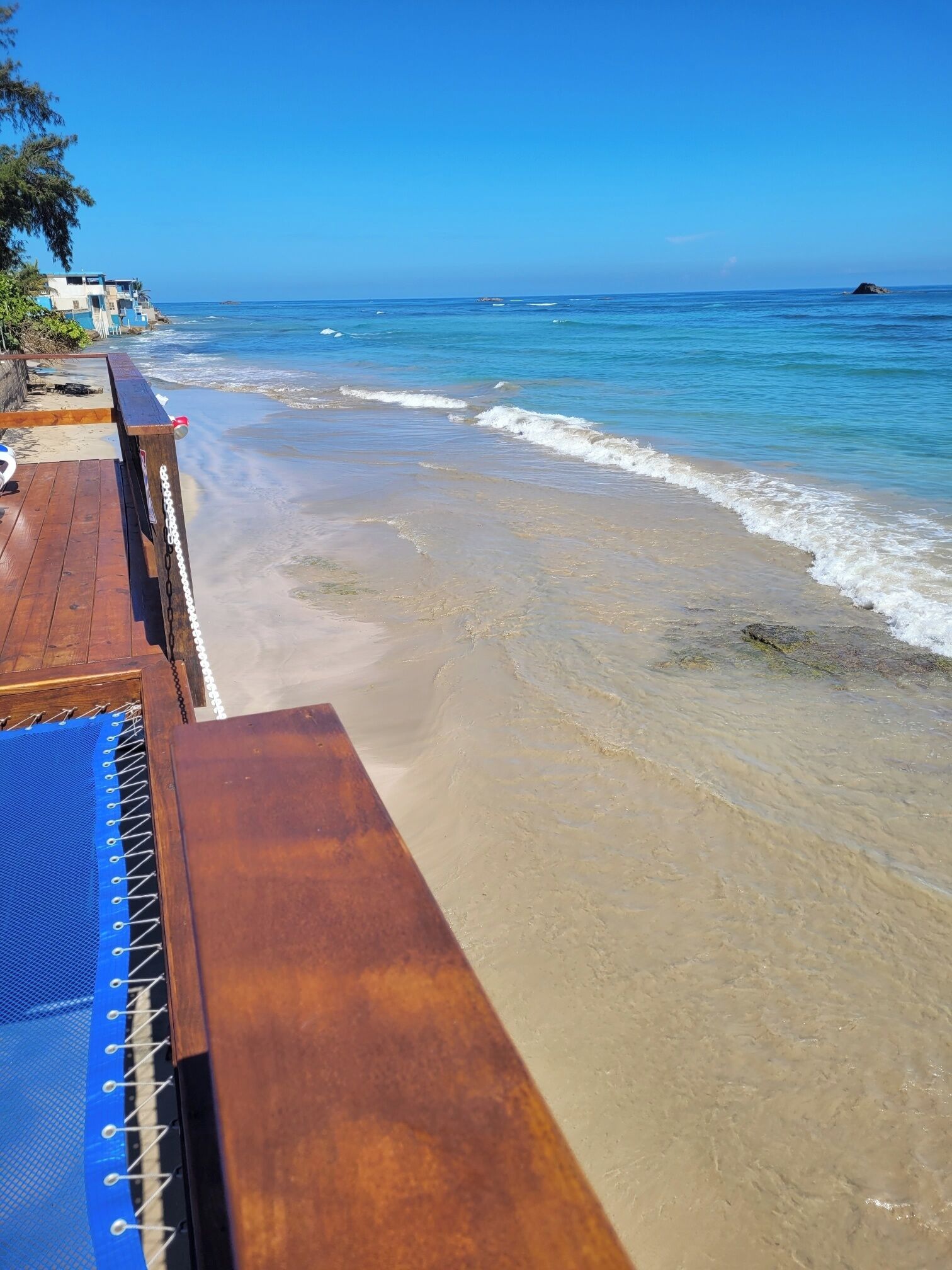 On the beach, sun-loungers, beach towels