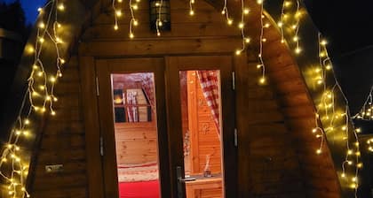 Romantic wooden igloo with optional outdoor whirlpool