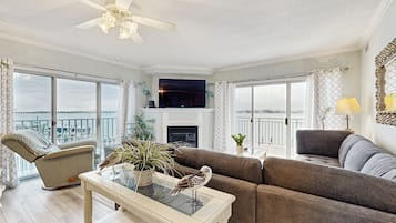 TV, fireplace, DVD player