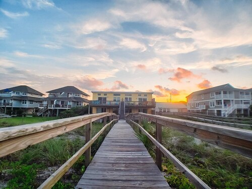 Freshly Renovated Beachfront First Floor Condo With Covered Deck