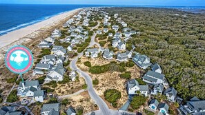 On the beach, beach towels