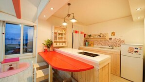 Room (Pink) | Private kitchenette - Moonlight 2g Pension (Namhae)