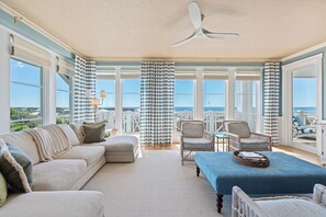 Living area - Watersound Bridges Gulf-Front Condo, Steps to Sand - 4BR (Panama City Beach)