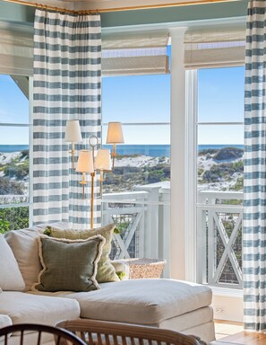 Living area - Watersound Bridges Gulf-Front Condo, Steps to Sand - 4BR (Panama City Beach)