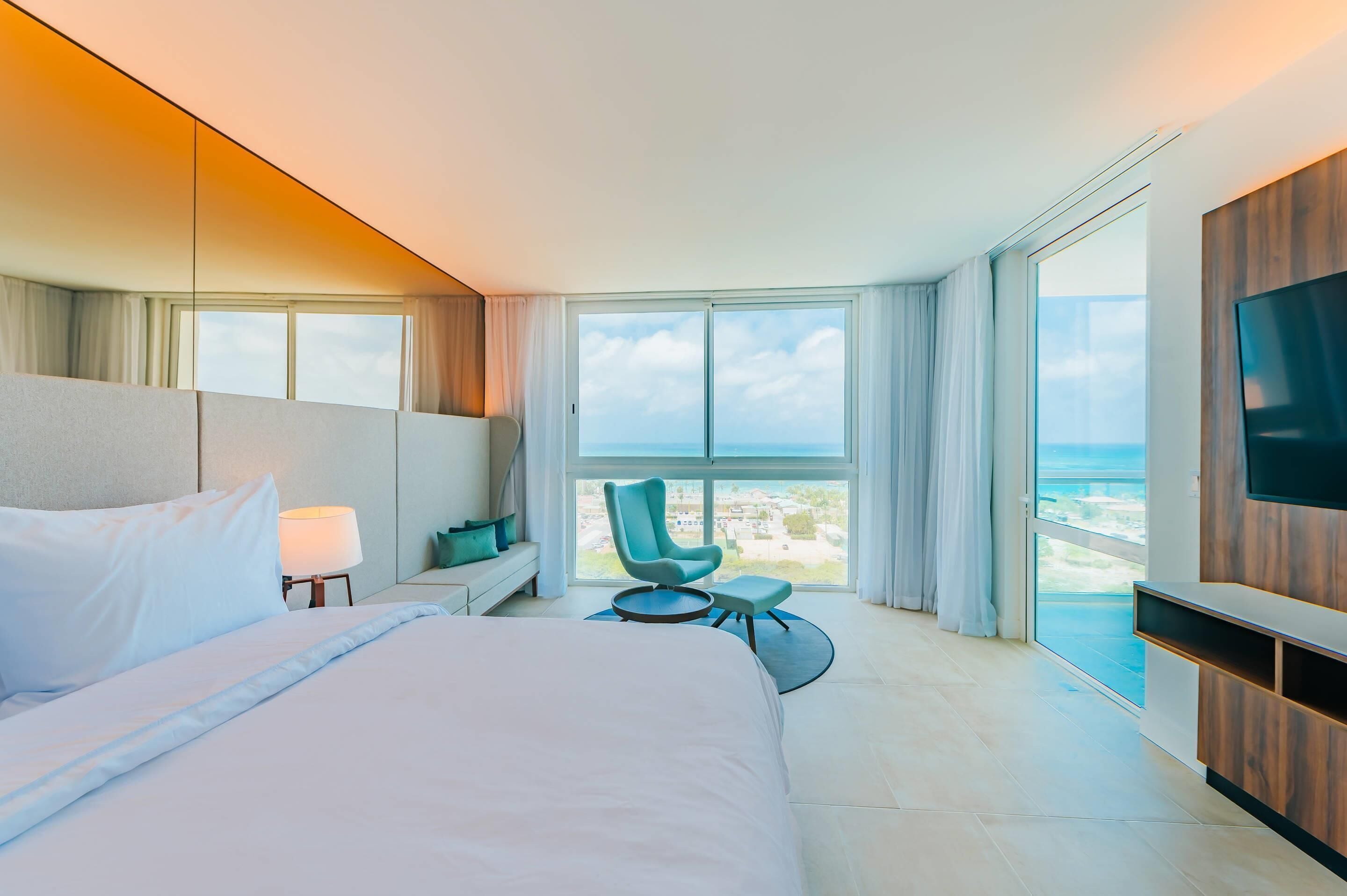 suite, non smoking, ocean view (2 king & 2 single beds) | premium bedding, memory-foam beds, in-room safe, iron/ironing board