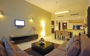 Living area - First Royal Hotel Apartment (Dubai)