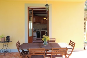 Villa, 3 Bedrooms, Smoking, Balcony | Outdoor dining - Agriturismo Borgo Santa Lucia, Villa Mimosa (Castiglion Fiorentino)