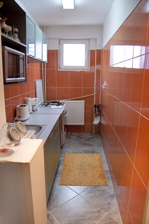 Fridge, microwave, coffee/tea maker, toaster - Dorobanti Beautiful Studio (Bucharest)