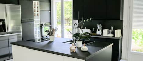 Microwave, oven, dishwasher, freezer