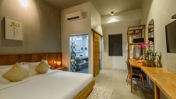 Quarto casal, vista para o jardim (with 101.102.103.104.105.106) | Roupas de cama premium, frigobar, cofres nos quartos, escrivaninha