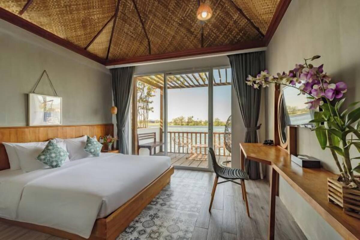 1 quarto, roupas de cama premium, frigobar, cofres nos quartos