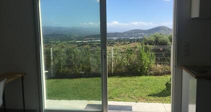 Charming T2 40m2 ground floor villa, new, fully equipped, private garden adjoining