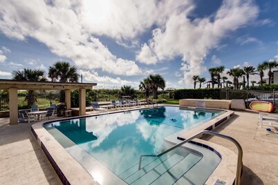 Balcony Ocean Views |Pathway to Beach |Beach Chairs |Pool |King Suite |Beachcomber Complex
