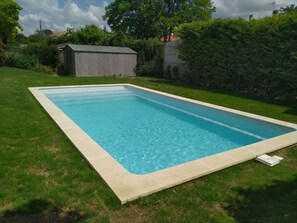 A heated pool